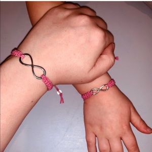 Mommy & Me Infinity Hemp Bracelet Set Handmade